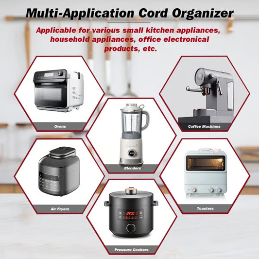 Nouvel organiseur de câbles amélioré pour appareils de cuisine : ACHETEZ-EN 3 ET RECEVEZ-EN 6 